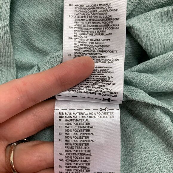 Adidas Nova Shirt Womens M Vape Green Climalite V Neck Performance Short Sleeve - Picture 8 of 11